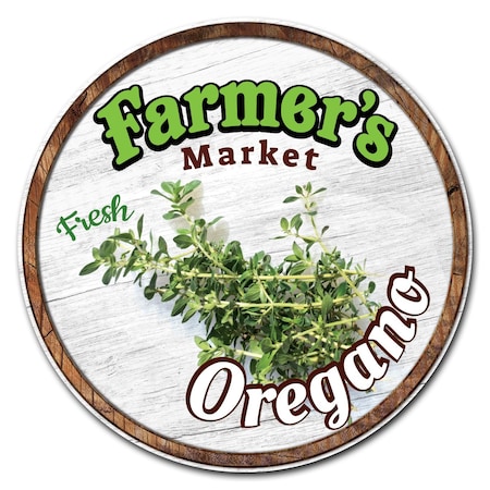 Signmission Farmers Market Oregano Circle Corrugated Plastic Sign, C-36-CIR-Oregano C-36-CIR-Oregano